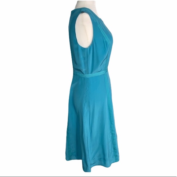 Talbots Turquoise Silk Dress - Picture 2 of 12